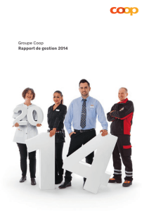 Groupe Coop Rapport de gestion 2014