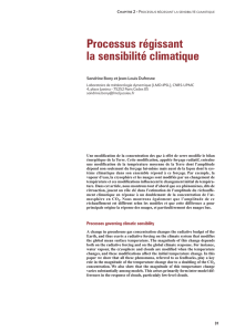 Processus régissant la sensibilité climatique