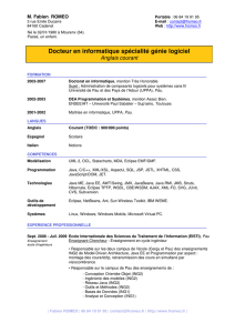 Docteur en informatique spécialité génie logiciel