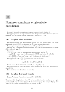 19 Nombres complexes et géométrie euclidienne