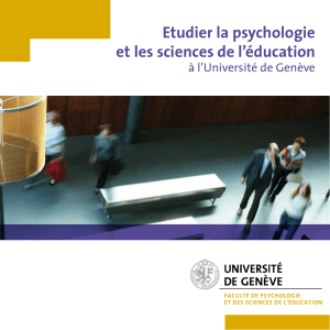 Etudier la psychologie et les sciences de l`éducation