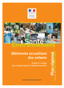 Guide santé environnement des bâtiments accueillant des enfants