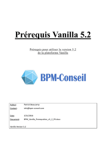 Prérequis Vanilla 5.2 - BPM