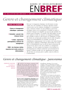 Genre et changement climatique - Institute of Development Studies