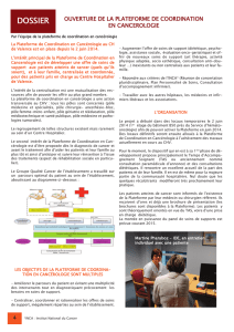 La plateforme de coordination en cancérologie au CH de Valence