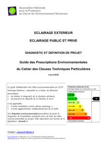 Guide des prescriptions environnementales du CCTP éclairage public