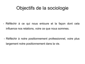 Objectifs de la sociologie