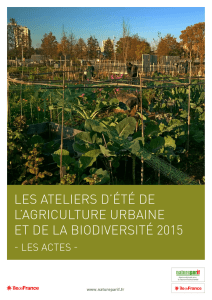 les ateliers d`été de l`agriculture urbaine et de la biodiversité 2015