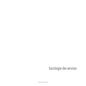 Sociologie des services