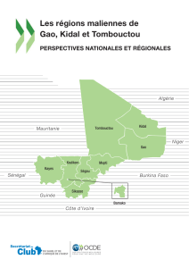 les régions maliennes de Gao, Kidal et tombouctou
