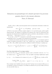 Estimation non-paramétrique de la densité spectrale d`un processus