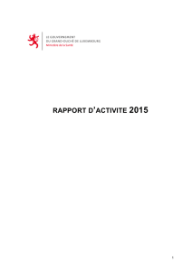 RAPPORT D`ACTIVITE 2015