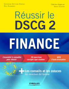 Réussir le DSCG 2 – Finance