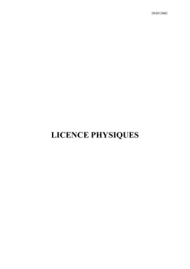 licence physiques
