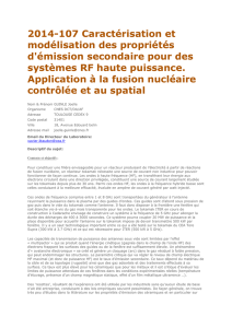 2014-107 Caractérisation et modélisation des propriétés d`émission