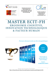 master ecit-fh - Université Toulouse
