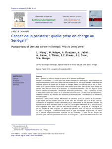 Cancer de la prostate : quelle prise en charge au Sénégal