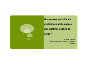 Que peuvent apporter les expériences participatives aux systèmes