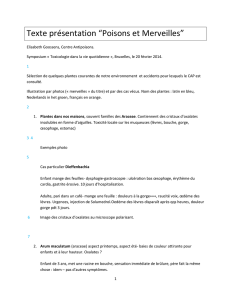 Texte présentation “Poisons et Merveilles”