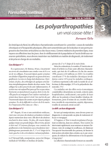 Les polyarthropathies