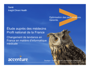 Étude auprès des médecins Profil national de la France
