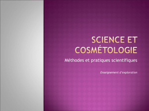 pistes de travail pour le thème MPS "Science et cosmétologie"