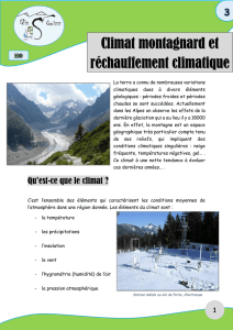 Climat montagnard et réchauffement climatique