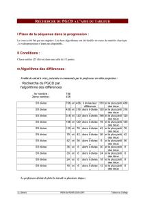 Place de la séquence dans la progression€: