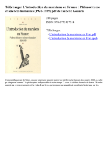 L`introduction du marxisme en France : Philosovitisme et sciences