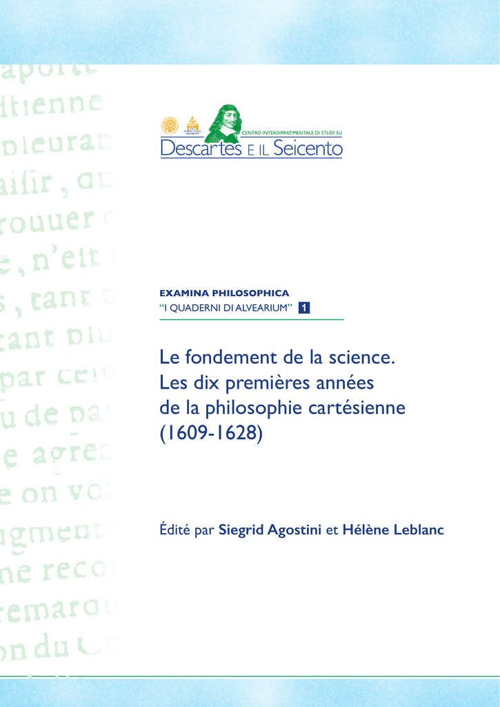 descartes lettre à chanut