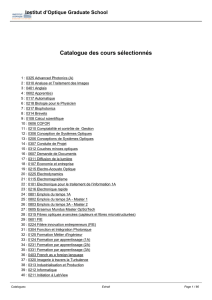 Catalogue des cours sélectionnés - Libres Savoirs