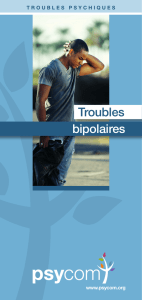 Plaquette "Troubles bipolaires"