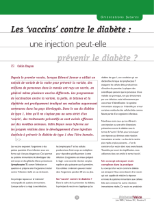Les `vaccins` contre le diabète : une injection peut