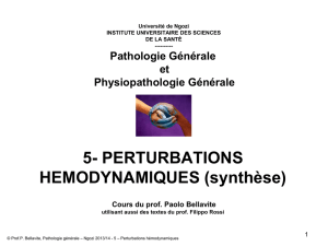 perturbations hémodynamiques