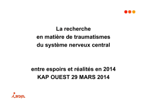 La recherche en mati&egrave;re de traumatismes du syst&egrave;me nerveux