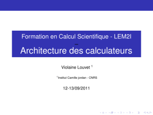 Architecture des calculateurs