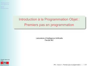 Premiers pas en programmation - The IC Home Page is in:ic.epfl.ch