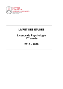 Licence de Psychologie L1 2015-2016 File
