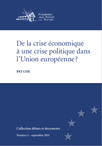 De la crise économique à une crise politique dans l`Union européenne