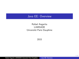 Java EE: Overview - LAMSADE - Université Paris