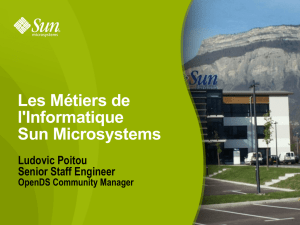 Les Métiers de l`Informatique Sun Microsystems