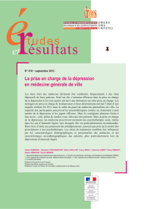 La prise en charge de la dépression en médecine générale