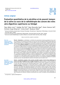 Évaluation quantitative de la secrétion et du pouvoir tampon de la