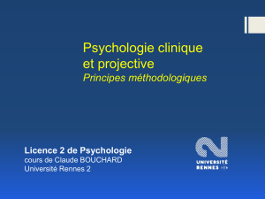 Psychologie clinique et projective - Cursus Rennes 2