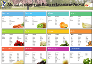 Période de récolte des Fruits et Légumes en France