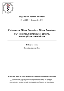 Polycopié de Chimie Générale et Chimie Organique UE 1