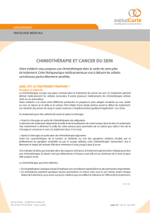 ChimiothÉrapie et cancer du sein cancers du