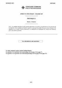 1/13 Les calculatrices sont autorisées Le sujet comporte quatre