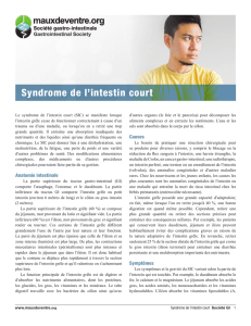 Syndrome de l`intestin court