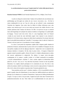 Voix plurielles 10.2 (2013) 393 La surdétermination du sens par l